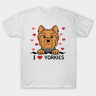 I Love Yorkies T-Shirt